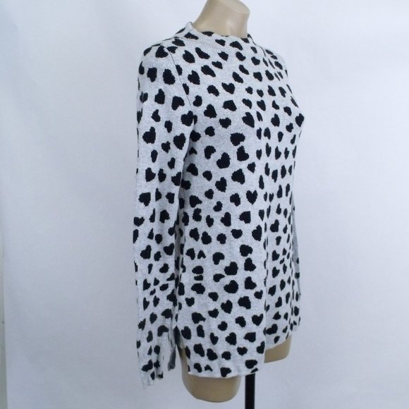 Loft Leopard Heart Wool Sweater XS - Picture 4 of 6